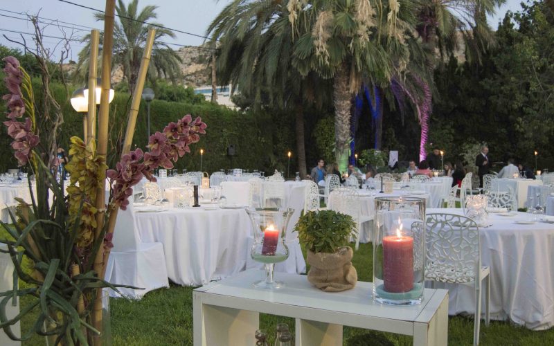 Jardín para eventos y celebraciones en Alicante