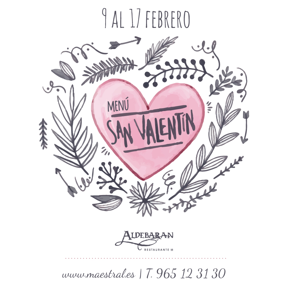 San Valentín menú especial Aldebarán Alicante