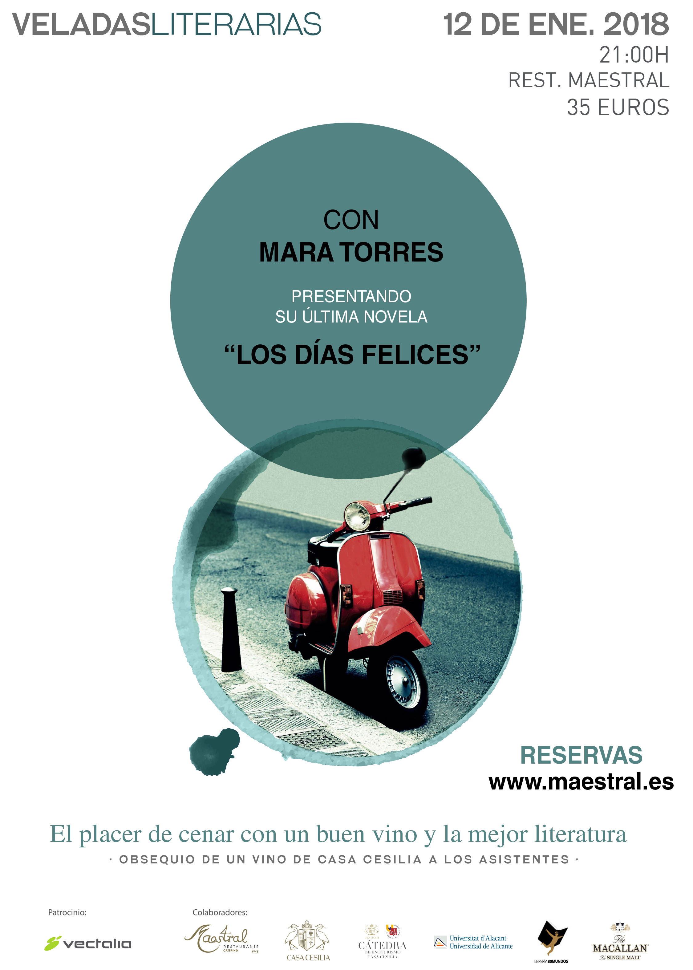 Mara Torres en las Veladas Literarias Maestral