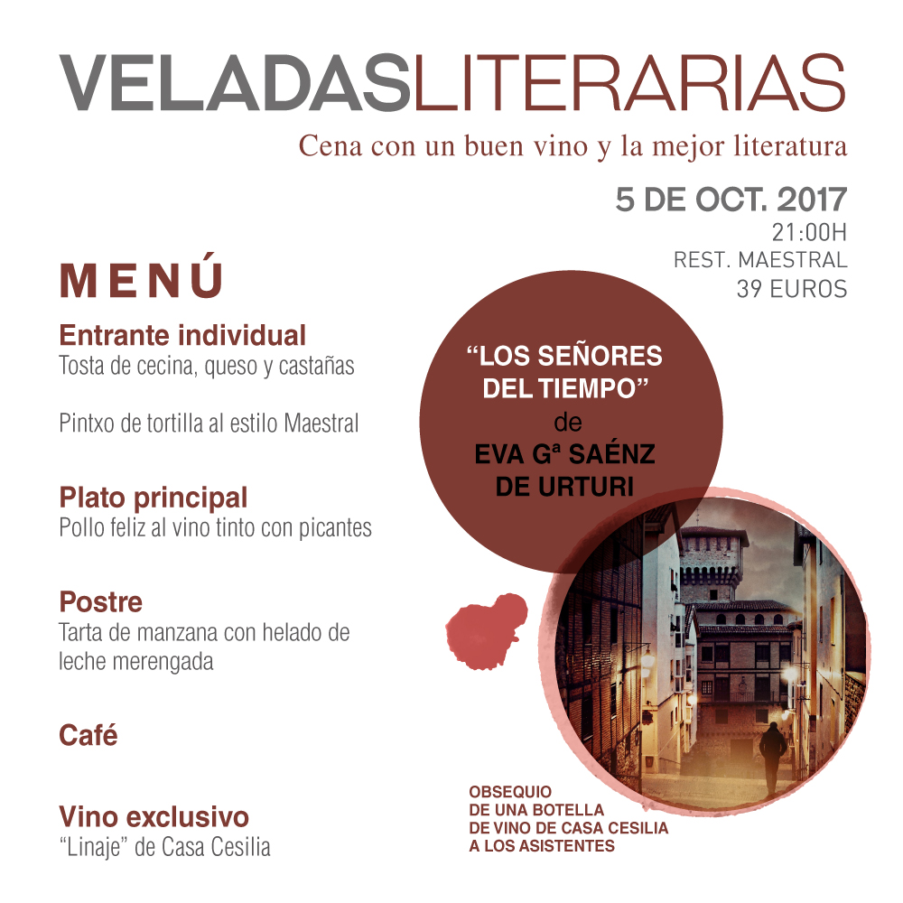 Veladas Literarias Maestral menu