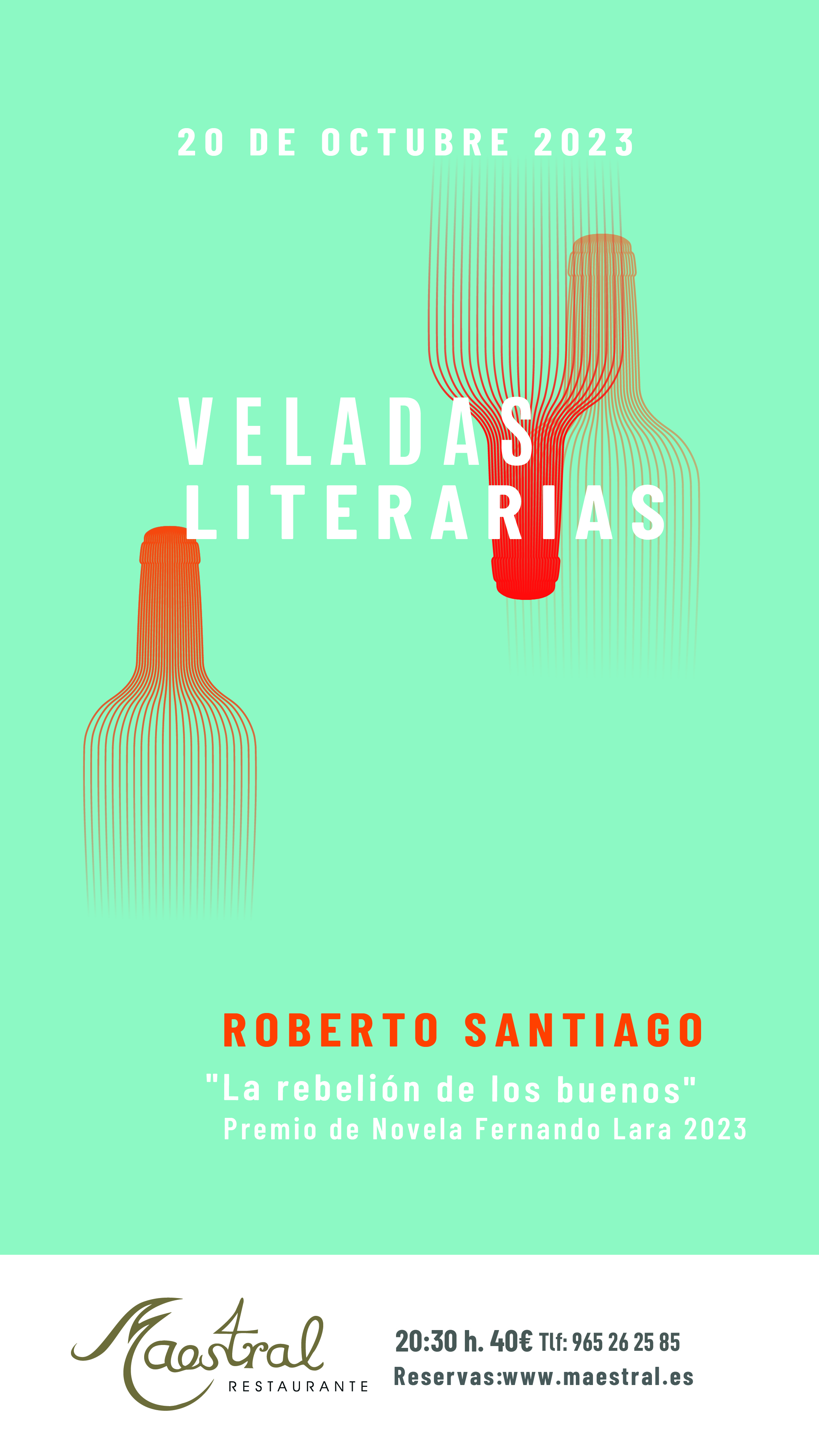 Roberto Santiago visita Alicante para presentar su nueva novela en las  Veladas Literarias Maestral